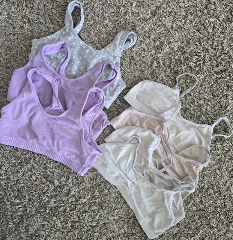 Girls Size MEDIUM bra Under Shirt Lot Of 6