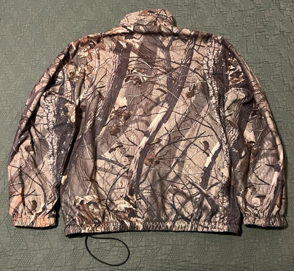 🟧🟧🟧 VINTAGE Y2K REALTREE HARDWOODS CAMO JACKET PULLOVER DUXBAK MEDIUM - Image 2 of 4