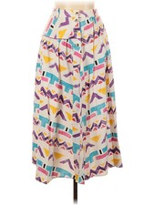 Circle T by Marilyn Lenox Women Purple Casual Skirt 11