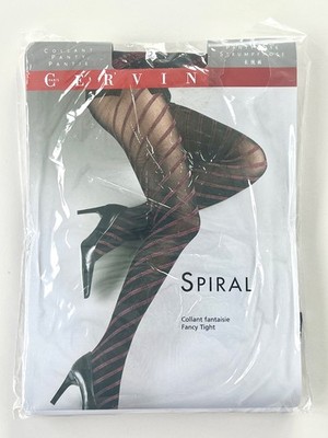 1 x Strumpfhose CERVIN Spiral  Gr.  2  / S-M  schwarz rot 60 DEN Neu OVP