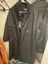 The Arrivals Frei Convertible Belted Trench Coat Black No 61 of 75 , size M