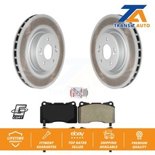 Front Coated Disc Brake Rotors & Semi-Metallic Pad Kit For Hyundai Genesis Coupe