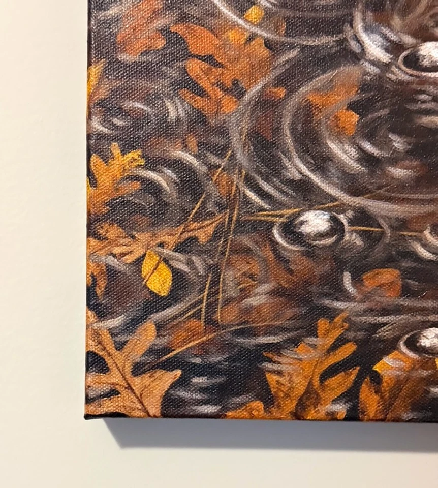 "Leaf Ripples" Original by Artist 11x14" - Image 3 of 4
