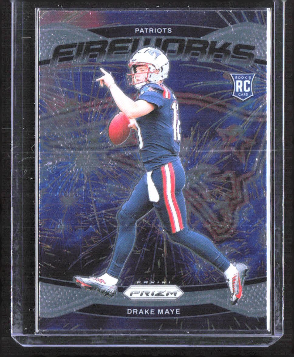 2024 Panini Prizm #22 Drake Maye Fireworks Rookie