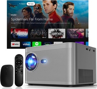 NEW GAIMOO GM500 1080p Full HD WiFi6/Bluetooth 5.2 Projector In Silver Z03