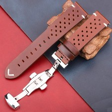 Quick Release Leather Watch Band 18 20 22 24mm Watch Strap Butterfly Buckle Man