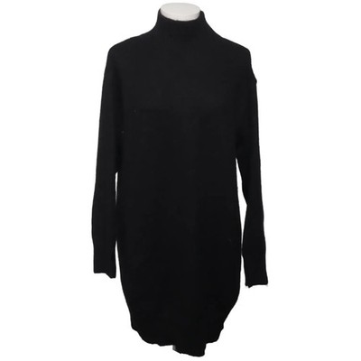 H&M, Rollkragenkleid, Größe: M, Schwarz, Polyester/Acryl/Polyamid/Wolle #6jD