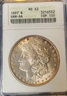 1897 $1 MS63 VAM 6A ANACS Morgan Silver Dollar