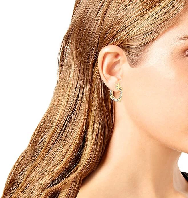 Jessica Simpson Star Stone Hoop Earrings eBay