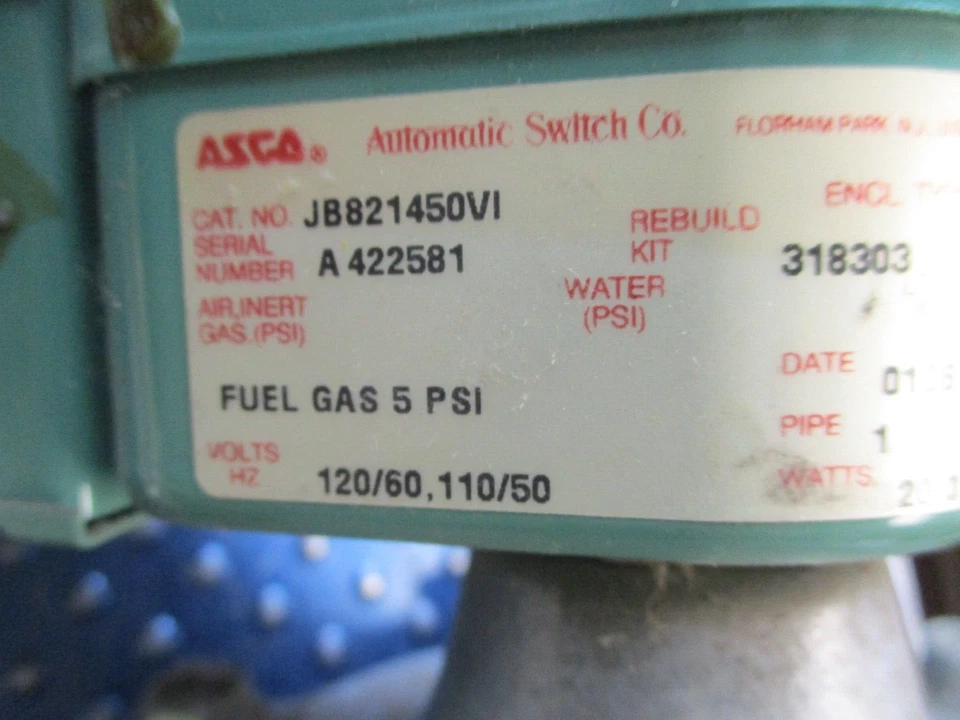 ASCO GAS VALVE 1" 20.0 WATTS JB821450VI - Image 2 of 4