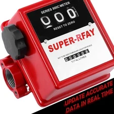 Fuel Flow Meter 1 Inch 1" Outlet Liter Litre Unit Fuel Transfer Pump Measure NEW