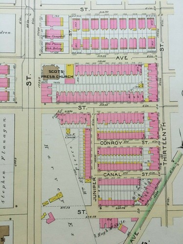 1889 NEWBOLD PHILADELPHIA PA ST AGNES HOSPITAL 13TH-17TH ST ATLAS MAP - Picture 2 of 4