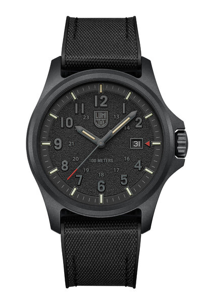LUMINOX SWISS ブラック New Luminox Atacama Field Black Dial Rubber Band Men's Watch XL