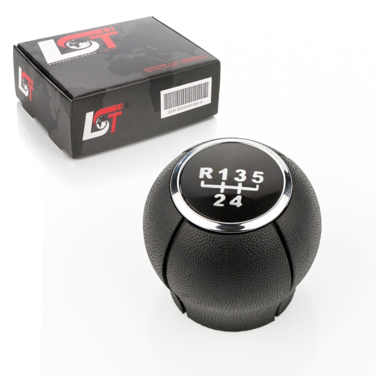 Black Gear Shift Knob 5 Gear with Chrome Ring for Vauxhall Vectra B Zafira