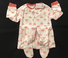 Carter's Girls NEW Sz 24 Mo Footed Fleece Pajamas Blanket Sleeper Footie PJ NWT