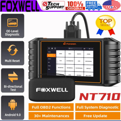 FOXWELL NT710 Bluetooth OBD2 Scanner All System Bidirectional ABS SRS OIL Reset