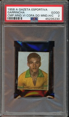 Carte Collector Rare Garrincha 1958 - PSA 2 - Rookie Officiel Brésil - Football Vintage
