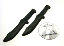 Double Dagger Training Knife Navy Seal Kali Knives Filipino DVD