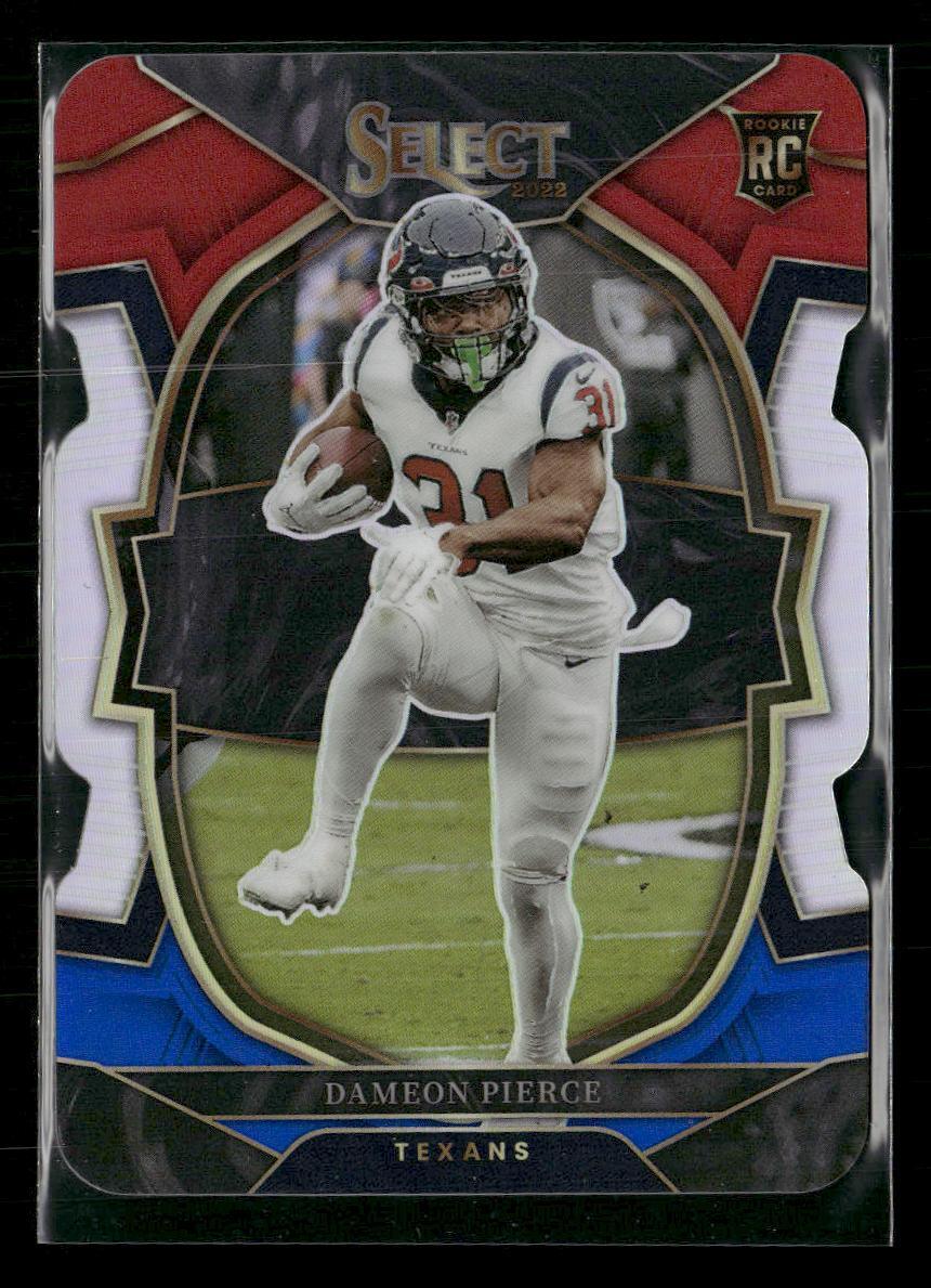2022 Panini Select #47 Dameon Pierce Red and Blue Prizm Die Cut