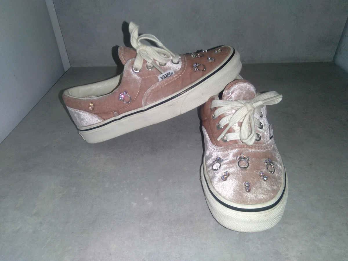 Pink velvet vans discount