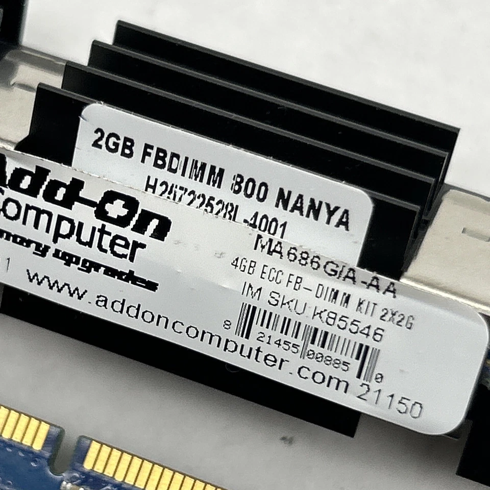 Apple Macintosh 4 GB Memory - FBDIMM (2 x 2GB) Nanya ECC FB-DIMM 800mhz 6400 - Image 2 of 4