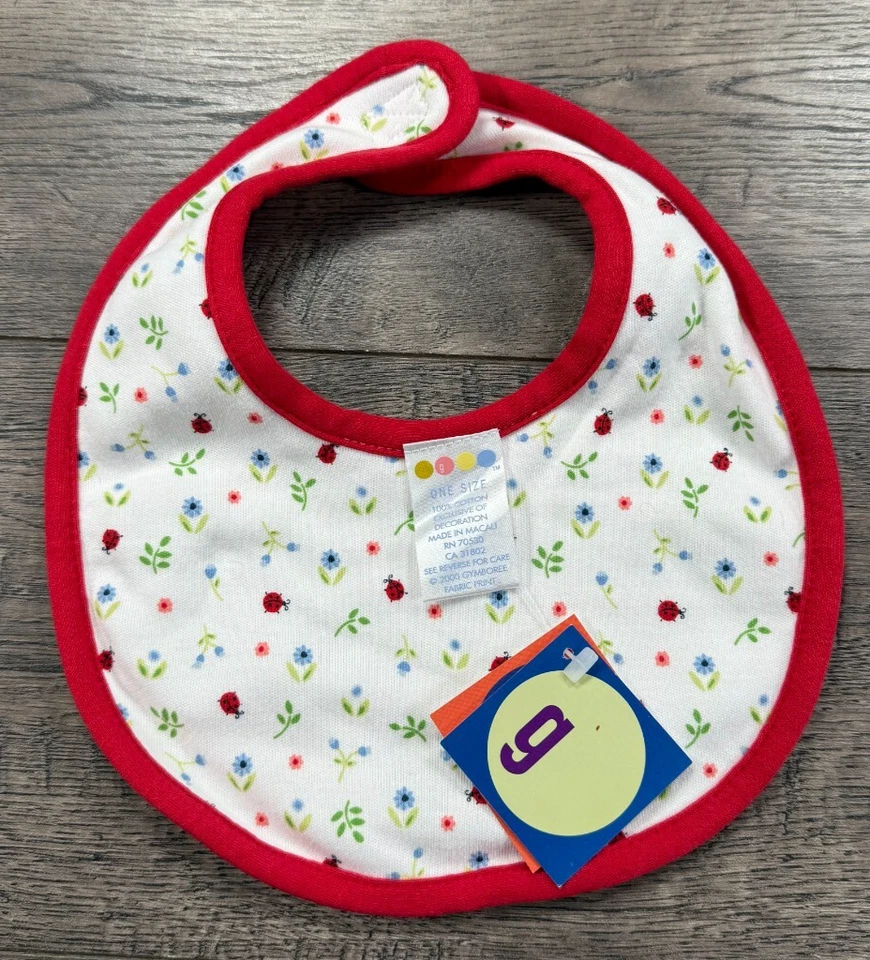 Ropa Bebé Niña Nuevo Gymboree Vintage Rojo Ladybug Country Picnic Babero Foto 2 de 2