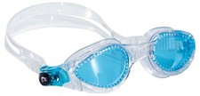 Cressi Right Small UV Protective Silicone Swimming Goggle Clear with Blue Lens