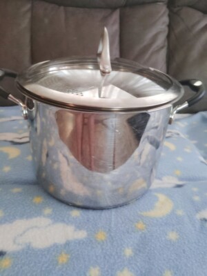 Tramontina 18/10 stainless steel Qt lock drain stock/pasta Pot Stock  Pot