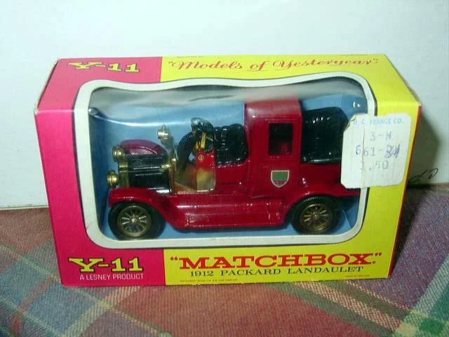 (3) Vintage MATCHBOX 1912 Packard L & 1911 Renault & 1904 Spyker Tourer con cajas Foto 2 de 4