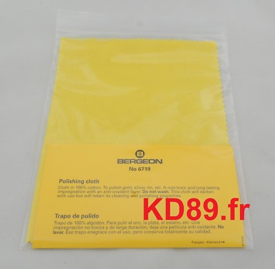 Impregnated cloth In pure cotton To polish gold silver tin Bergeon 6719 swiss