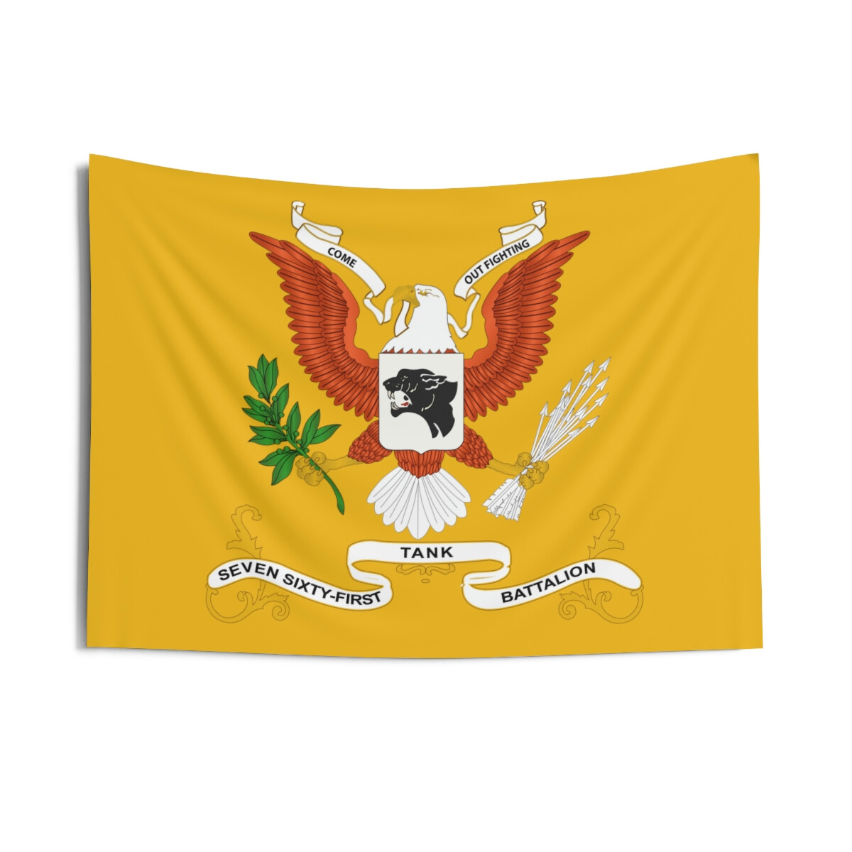 Indoor Wall Tapestries 761st Tank Battalion Battalion Colors