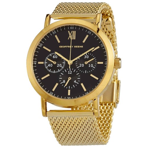 Geoffrey Beene GBA0001GU Mens Watch 42mm Gray Dial Diamond Mesh Date New Battery Mens Geoffrey Beene® Gunmetal/Diamond Accent Watch  main image 2