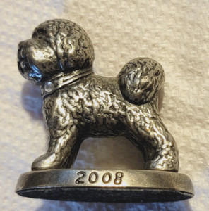 2008 BICHON FRISE Miniature PEWTER Figurine