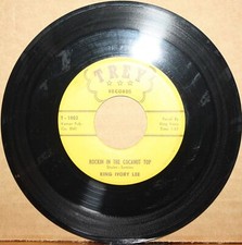KING IVORY LEE Rockin' In Coconut Top FUSS TOO MUCH Blues Rocker 45 on TREY 1003