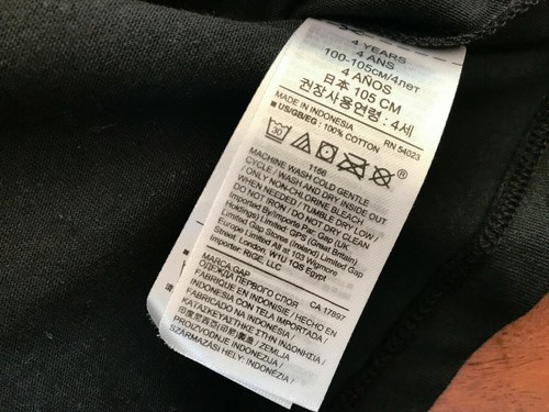 New Gap Kids Girls Cream Gray Black Graphic Snow Winter Long Sleeve T-shirt 4 4T - Picture 3 of 15