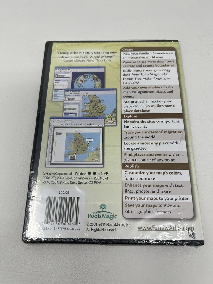 Family Atlas Genealogy Mapping Software new/sealed - Image 2 of 2