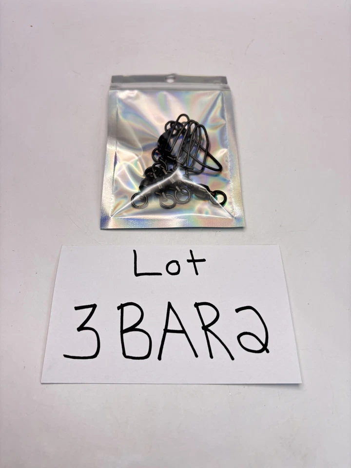 Aparejos de Pesca Giratorios Snap, Conectores con Clip Duo-lock Negro Acero Inoxidable Foto 4 de 4