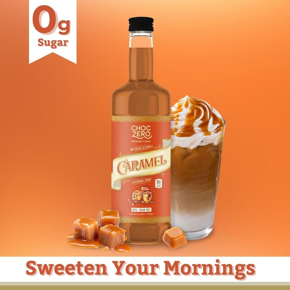 Sugar Free Caramel Syrup for Coffee Keto Flavoring Syrups Low