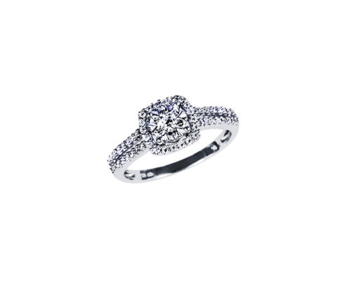Brillant Ring Diamanten 14 Karat 585er Weißgold  0,40 ct Neu