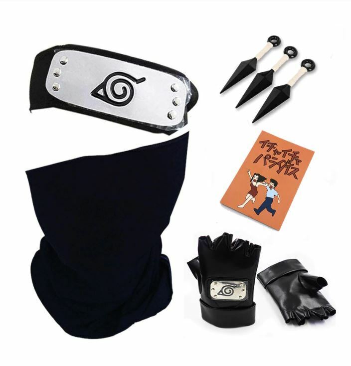 Kustomz Vikings Naruto Kakashi Cosplay Mask and luminious (Glow in Dark )  Headband 2pc Set : : Toys & Games