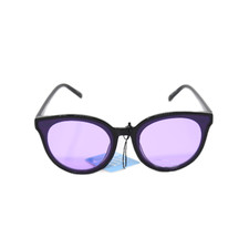 Sunglasses Fashion UV400 Protection Women Black Frame Purple Lens
