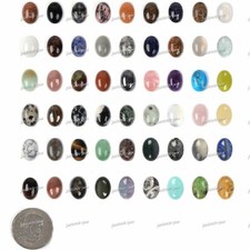 Wholesale 14mm Oval Cabochon CAB Flatback Semi-Precious Gemstone Save  In Bulk