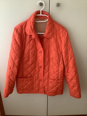 DINOMODA  Leichtere Steppjacke, orange, Gr. 42, mit Taschen, klassischer Schnitt