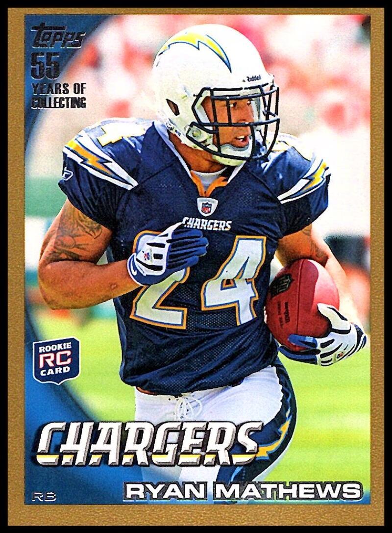 Ryan Mathews 2010 Topps 403 Gold 1609/2010 San Diego Charges eBay
