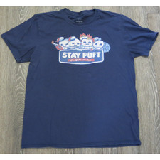 GHOSTBUSTERS STAY PUFT Quality Marshmallows T Shirt Size L Blue Retro