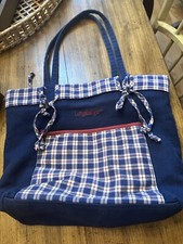 Longaberger Homestead Plaid Fabric Purse Handbag Tote Bag Country Chic