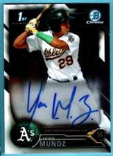 2016 Bowman Chrome Prospect Autograph Rookie Auto   Yairo Munoz  CARD #CPA-YMU