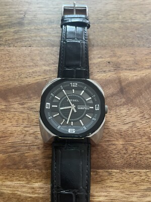 Diesel Only The Brave Stainless Steel Watch + Custom Leather Strap