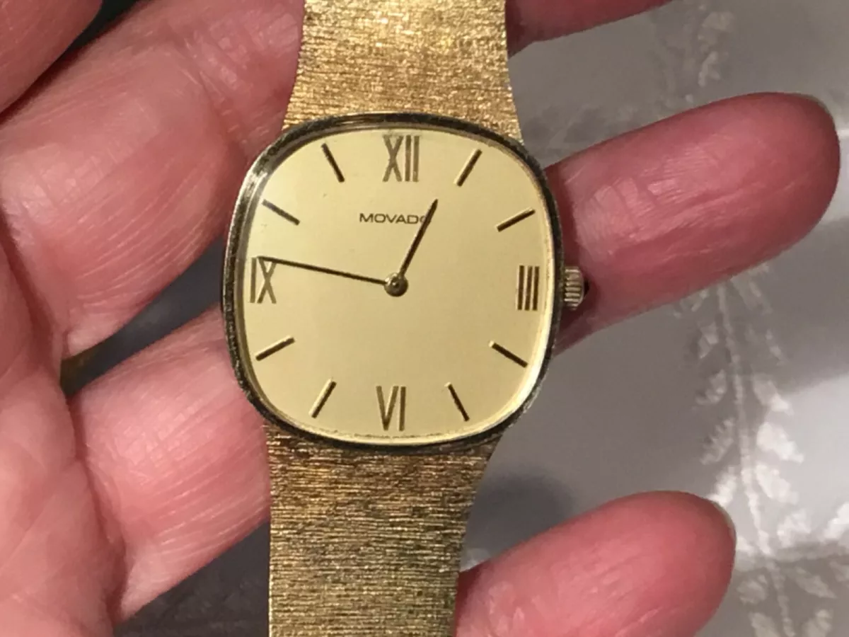 Movado 14k gold watch mens new arrivals