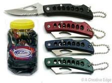 Premium Mini Key Chain Folding Locking Pocket Knives Wholesale Lot of 60 New